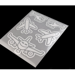 Stickerbogen reflektierende Aufbügler - Flugzeug